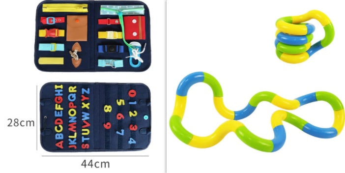 Montessori Busy Book for Toddlers – Soft Felt Sensory Learning Board