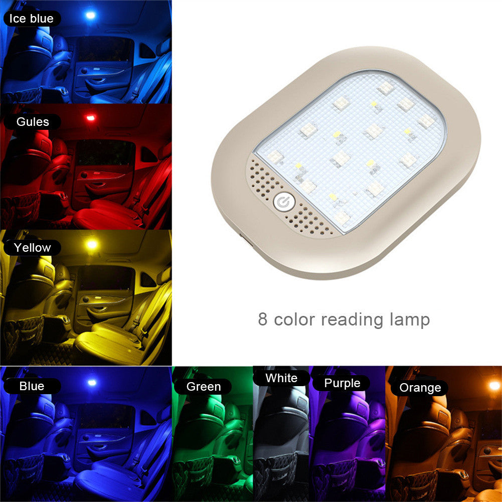 Universal LED Car Dome Light – Stick-On Interior Reading Lamp (3 Colors)