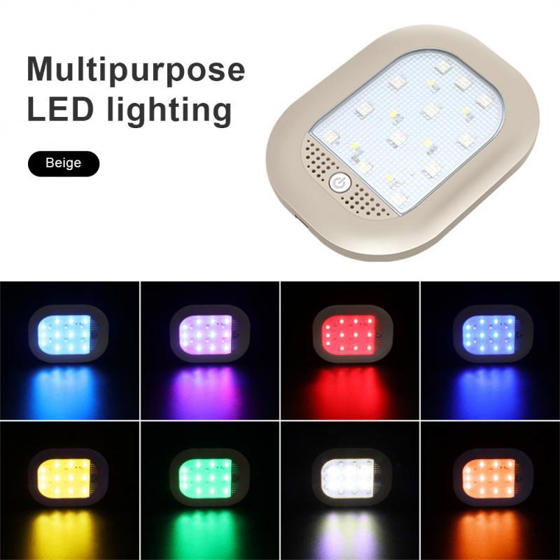 Universal LED Car Dome Light – Stick-On Interior Reading Lamp (3 Colors)