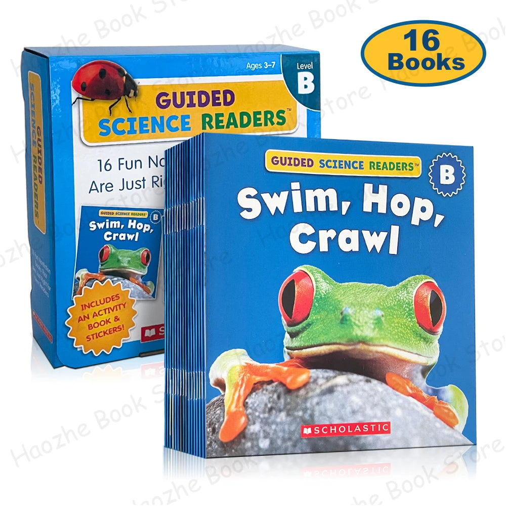 Guided Science Readers Level B – 16 Nonfiction Books for Ages 3-7 | Fun Early Learning English Set