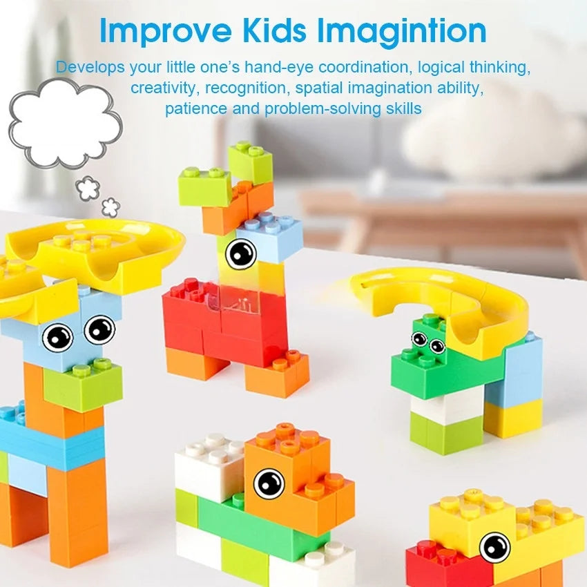 168-Piece DIY Marble Slide Block Set – Educational Toy for Creative Kids (Ages 12+)
