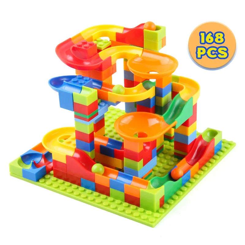 168-Piece DIY Marble Slide Block Set – Educational Toy for Creative Kids (Ages 12+)