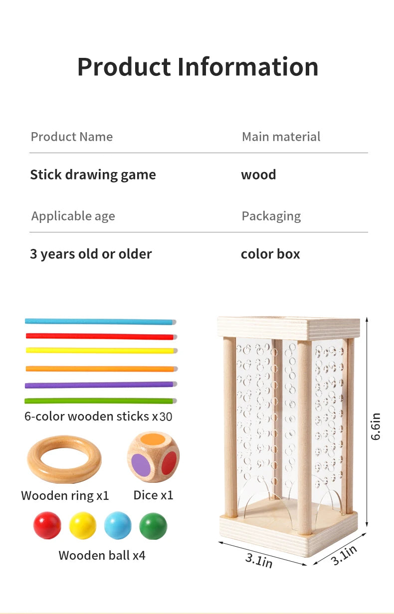 Montessori Tower of Pisa Balance Toy – Fine Motor & Counting Game