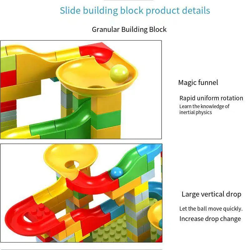 168-Piece DIY Marble Slide Block Set – Educational Toy for Creative Kids (Ages 12+)