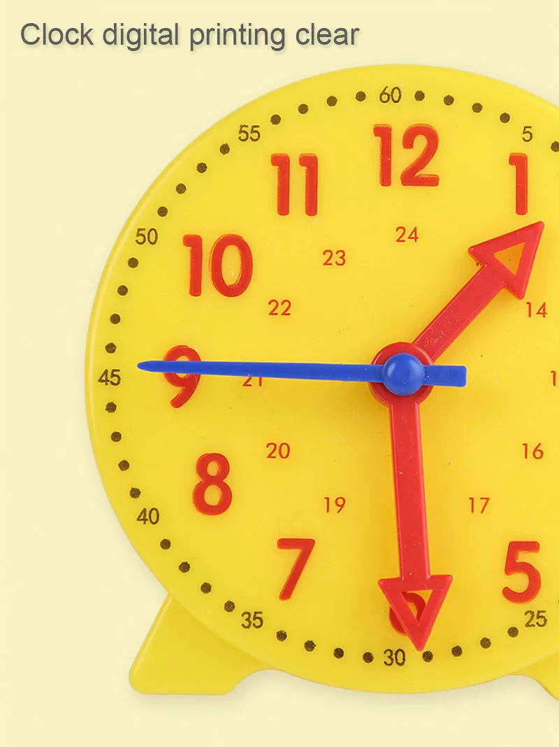 Montessori Wooden Clock Puzzle – Time Learning Toy for Kids Ages 3+