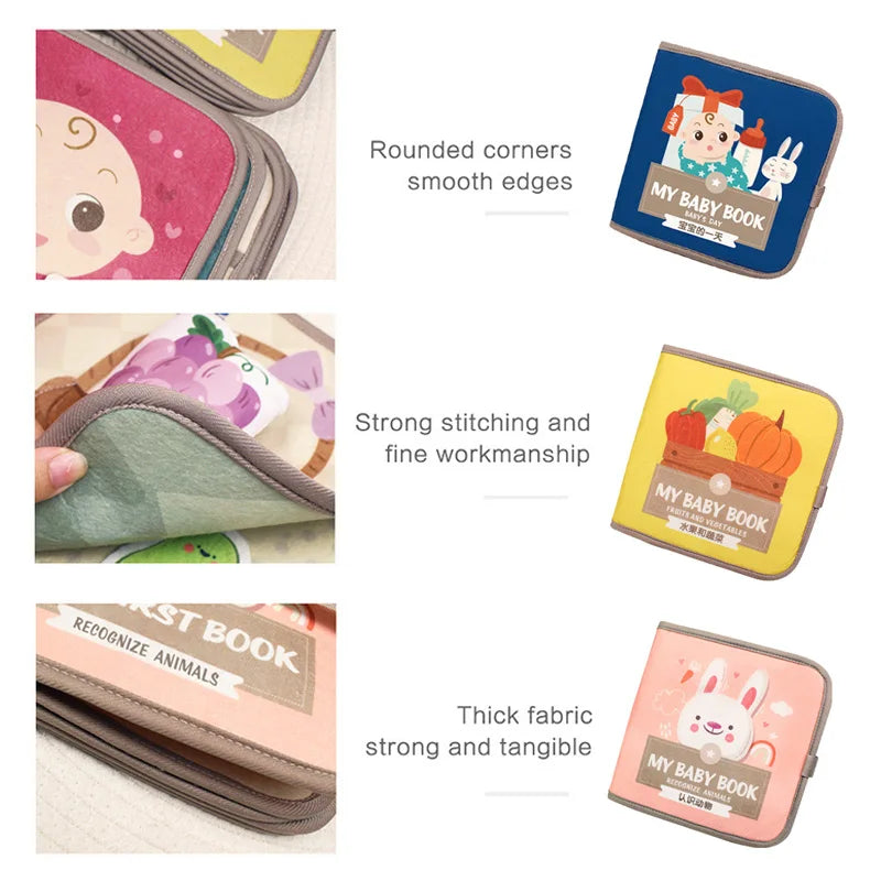 Quiet Busy Book for Toddlers Preschool Learning Activities with Life Skill Early Learning Developmental Travel Sensory Toy Gift