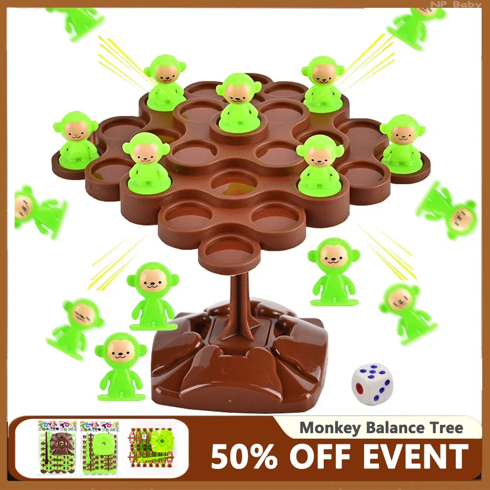 Creative Balancing Tree Toy, Digital Monkey Balance Scale, Educational Number Board Game Kids Learning Toys Montessori Math Toy