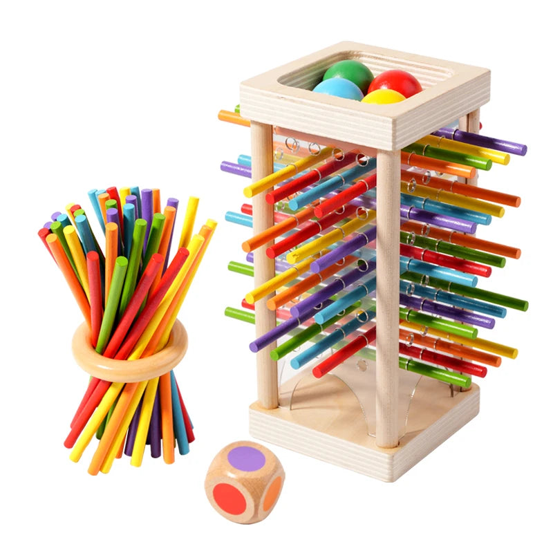 Montessori Tower of Pisa Balance Toy – Fine Motor & Counting Game