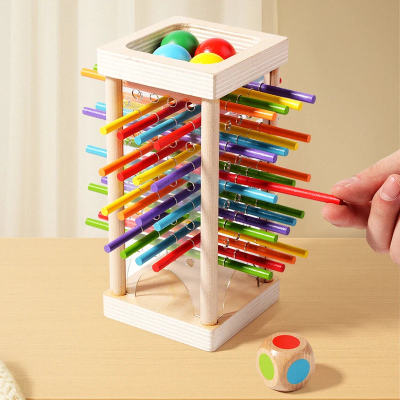 Montessori Tower of Pisa Balance Toy – Fine Motor & Counting Game