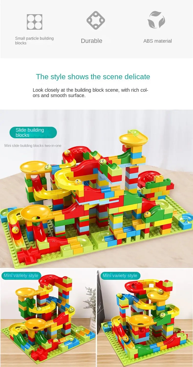 168-Piece DIY Marble Slide Block Set – Educational Toy for Creative Kids (Ages 12+)