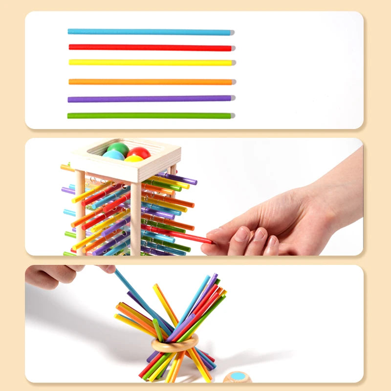 Montessori Tower of Pisa Balance Toy – Fine Motor & Counting Game
