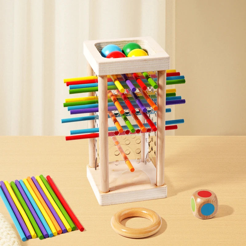 Montessori Tower of Pisa Balance Toy – Fine Motor & Counting Game