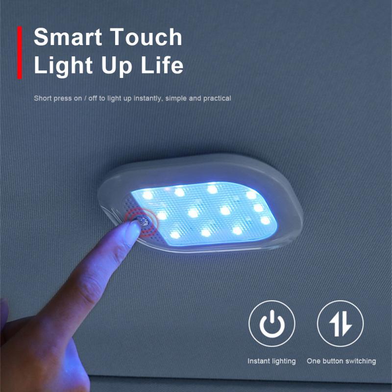 Universal LED Car Dome Light – Stick-On Interior Reading Lamp (3 Colors)