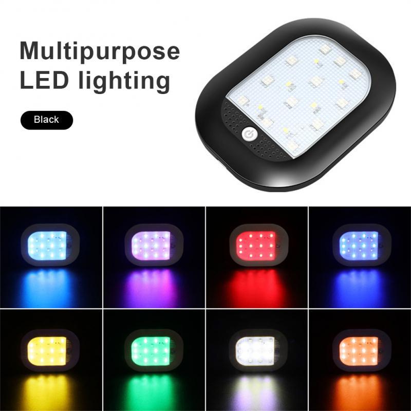 Universal LED Car Dome Light – Stick-On Interior Reading Lamp (3 Colors)