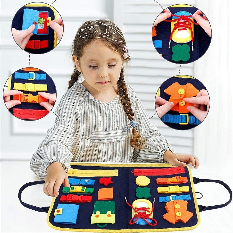 Montessori Busy Book for Toddlers – Soft Felt Sensory Learning Board