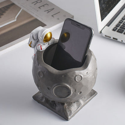 Resin Astronaut Pen Holder