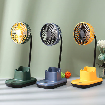 Simple USB Charging Fan Desktop Pen Holder