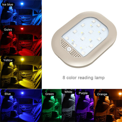 Universal LED Car Dome Light – Stick-On Interior Reading Lamp (3 Colors)
