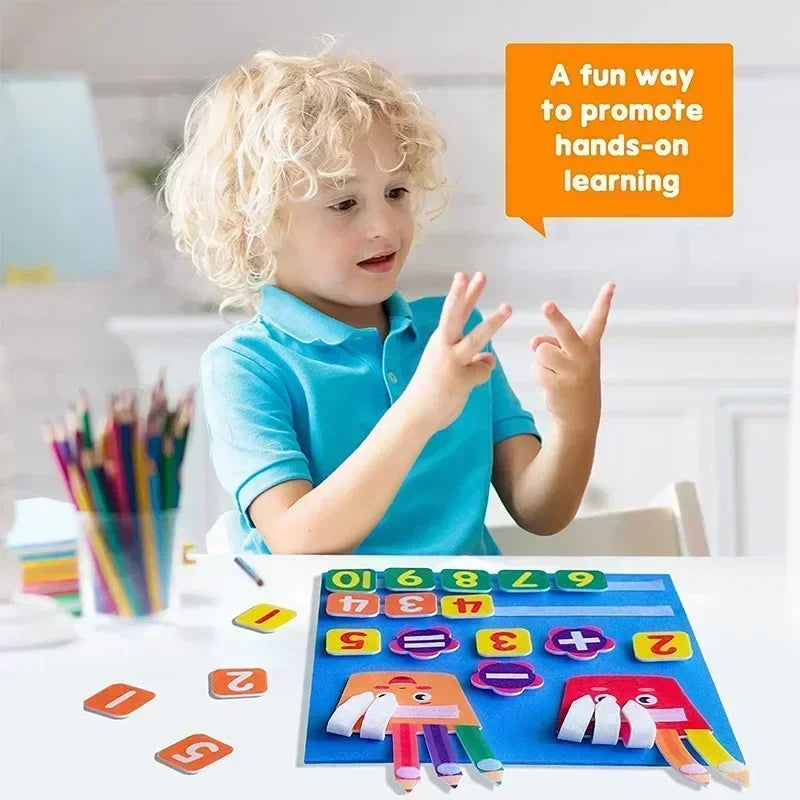 Montessori Felt Finger Counting Toy – Soft Math Learning for Toddlers
