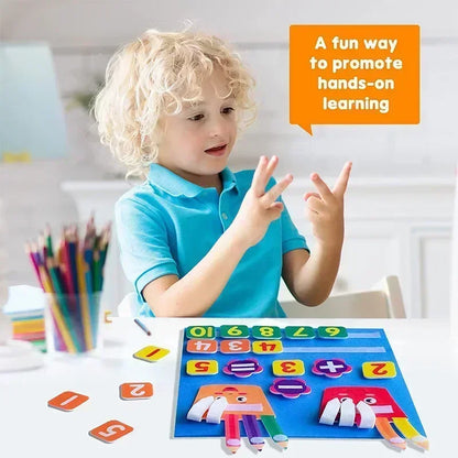 Montessori Felt Finger Counting Toy – Soft Math Learning for Toddlers