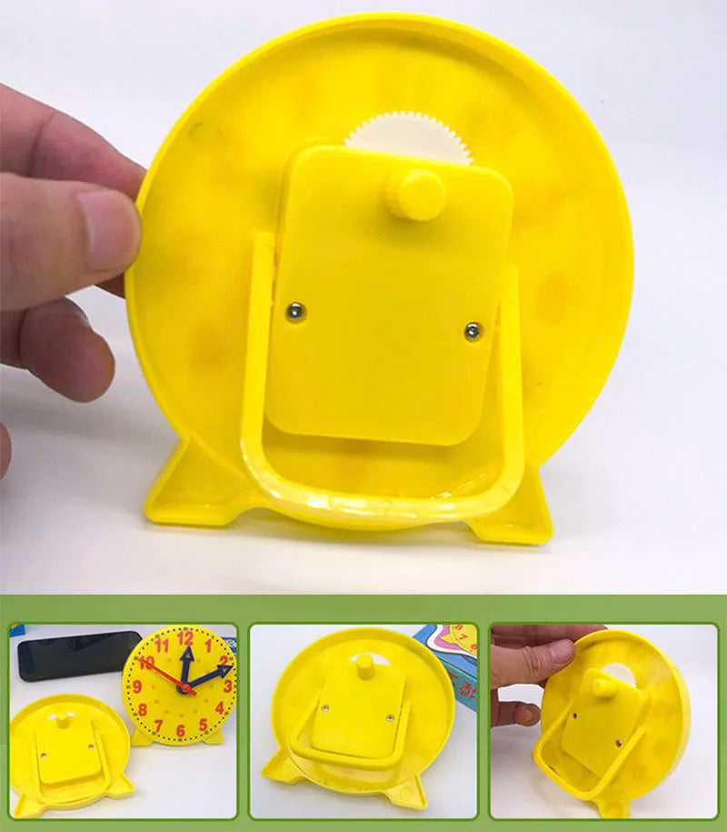 Montessori Wooden Clock Puzzle – Time Learning Toy for Kids Ages 3+