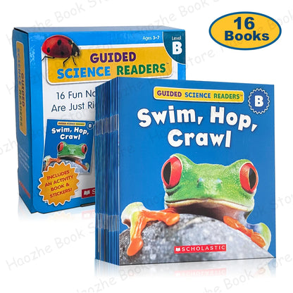 Guided Science Readers Level B – 16 Nonfiction Books for Ages 3-7 | Fun Early Learning English Set