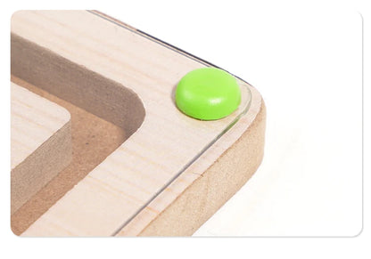 Montessori Magnetic Color Sorting Maze Board – Wooden Bead Game for Kids (3-12Y)