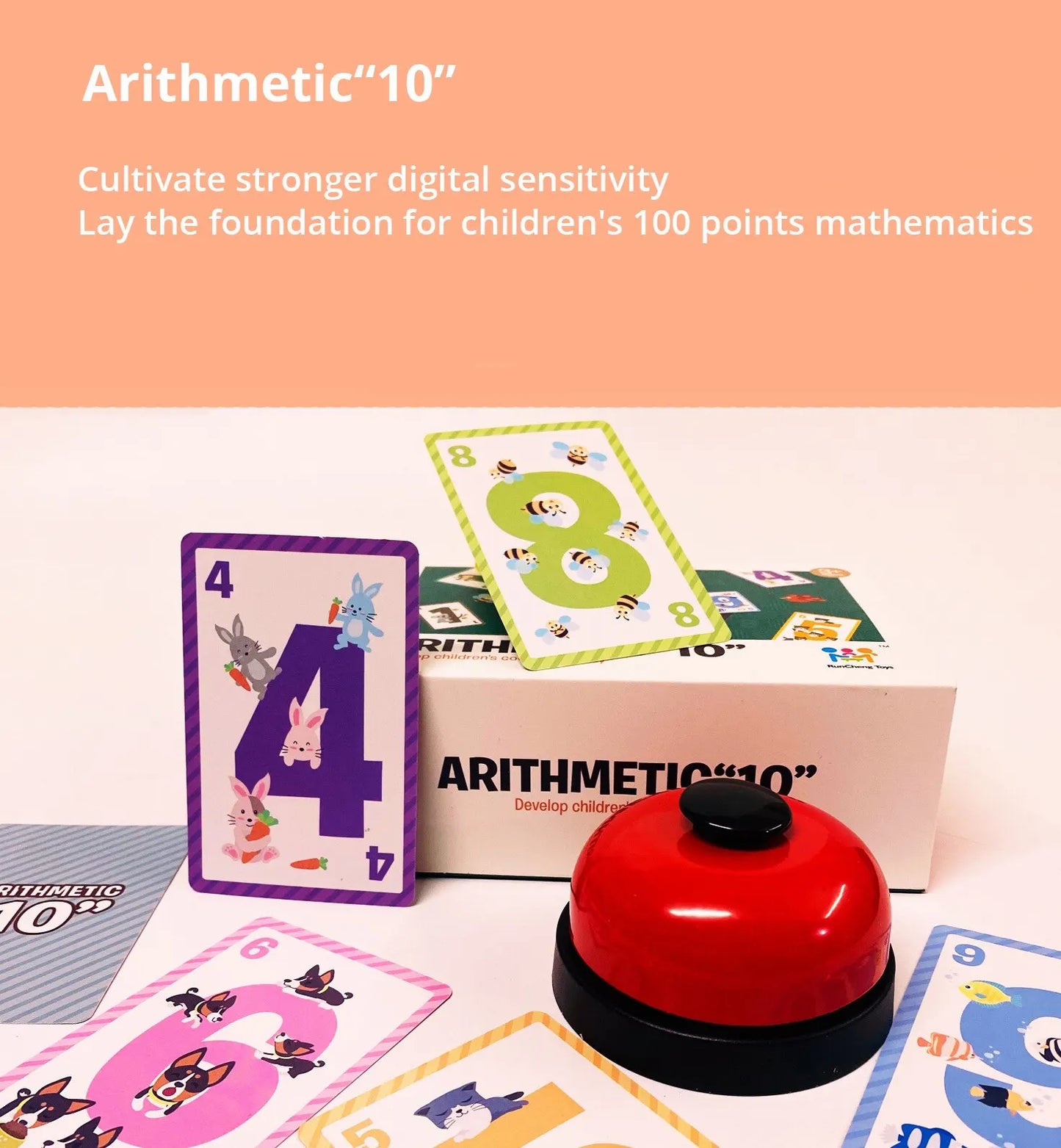 Parent Child Interaction ARITHMETIC“10” Digital Card Mathematics Plus Method Early Education Toy Kids Board Game