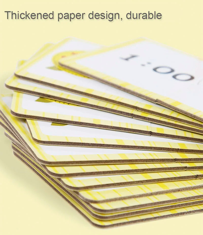 Montessori Wooden Clock Puzzle – Time Learning Toy for Kids Ages 3+