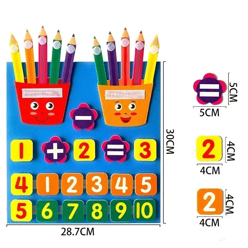 Montessori Felt Finger Counting Toy – Soft Math Learning for Toddlers