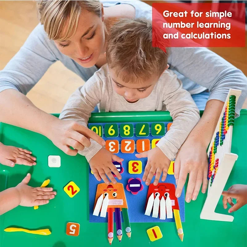Montessori Felt Finger Counting Toy – Soft Math Learning for Toddlers