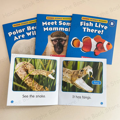 Guided Science Readers Level B – 16 Nonfiction Books for Ages 3-7 | Fun Early Learning English Set