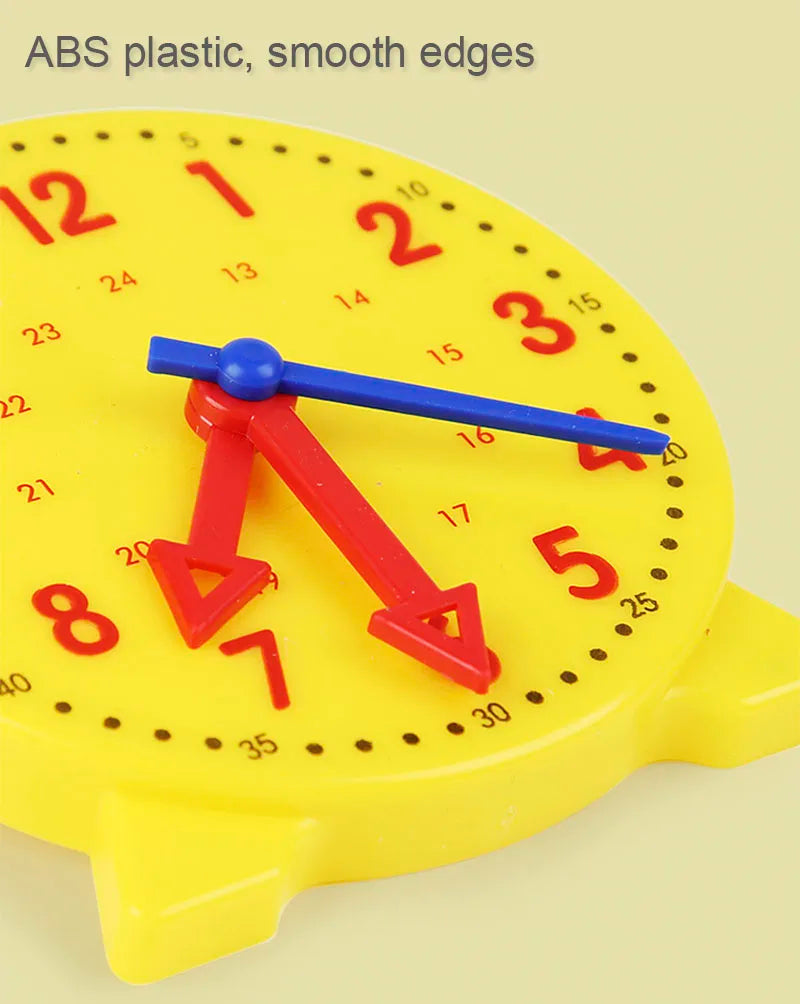 Montessori Wooden Clock Puzzle – Time Learning Toy for Kids Ages 3+