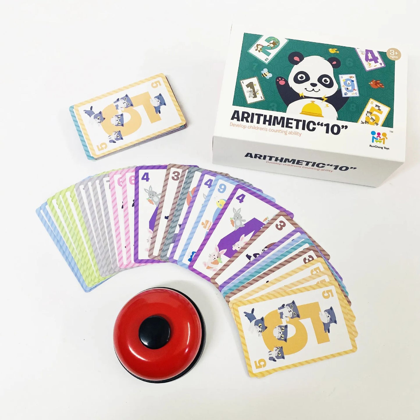 Parent Child Interaction ARITHMETIC“10” Digital Card Mathematics Plus Method Early Education Toy Kids Board Game