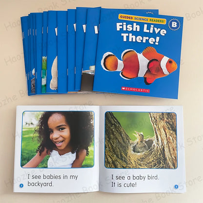 Guided Science Readers Level B – 16 Nonfiction Books for Ages 3-7 | Fun Early Learning English Set