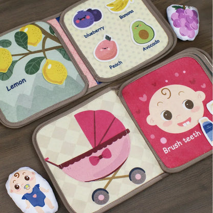 Quiet Busy Book for Toddlers Preschool Learning Activities with Life Skill Early Learning Developmental Travel Sensory Toy Gift