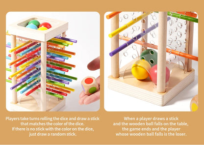 Montessori Tower of Pisa Balance Toy – Fine Motor & Counting Game