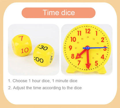 Montessori Wooden Clock Puzzle – Time Learning Toy for Kids Ages 3+