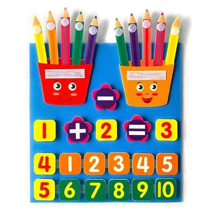 Montessori Felt Finger Counting Toy – Soft Math Learning for Toddlers