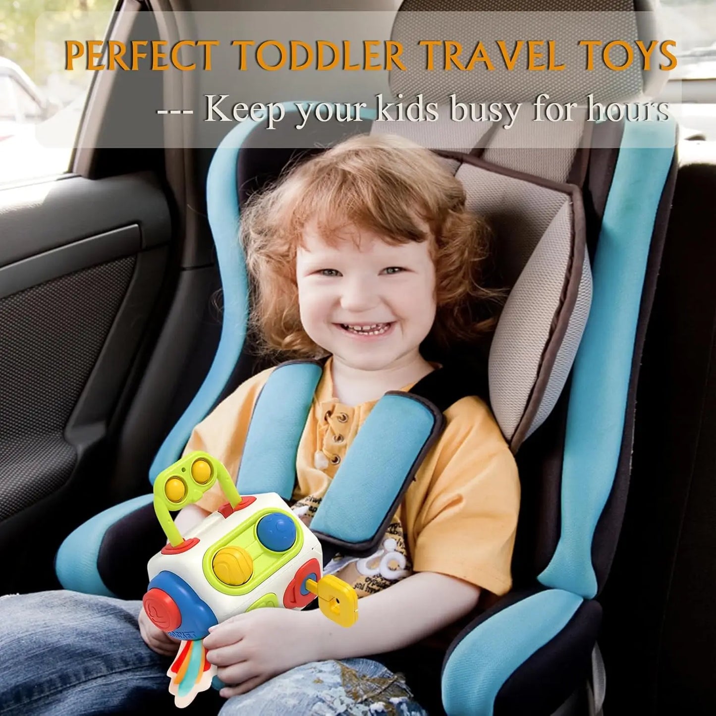 Montessori Busy Cube Toy for Toddlers – Sensory Learning Travel Activity