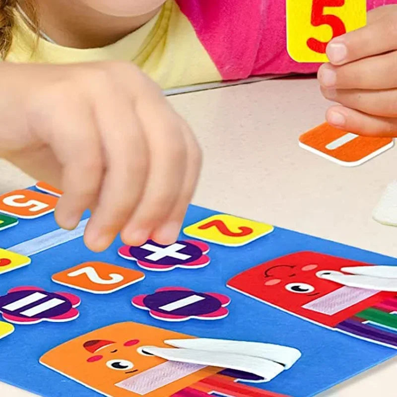Montessori Felt Finger Counting Toy – Soft Math Learning for Toddlers