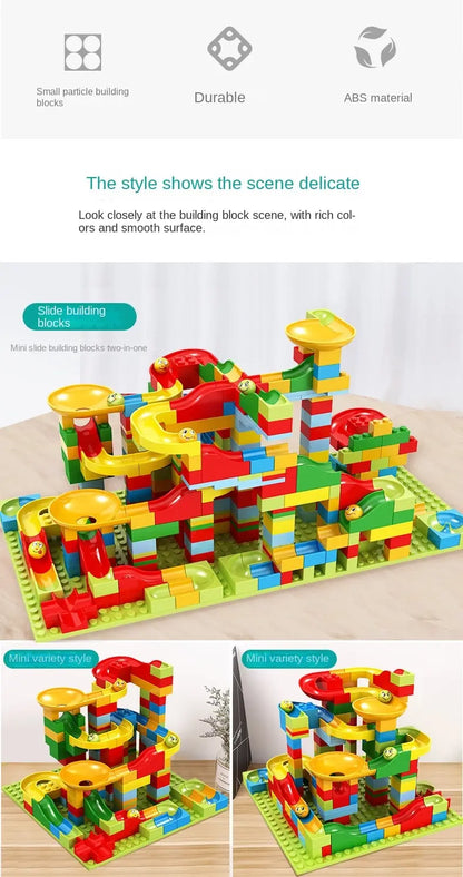 168-Piece DIY Marble Slide Block Set – Educational Toy for Creative Kids (Ages 12+)