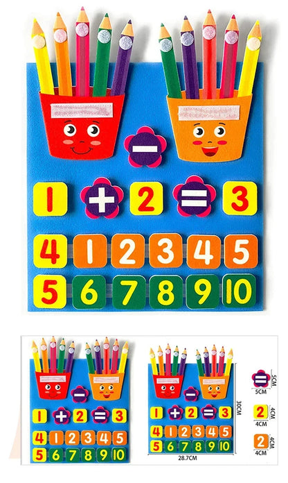 Montessori Felt Finger Counting Toy – Soft Math Learning for Toddlers