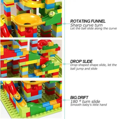 168-Piece DIY Marble Slide Block Set – Educational Toy for Creative Kids (Ages 12+)