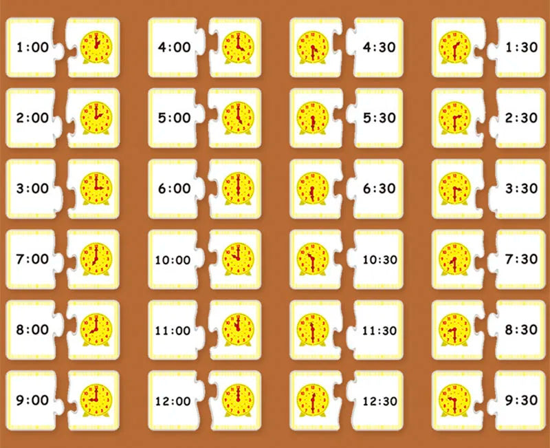 Montessori Wooden Clock Puzzle – Time Learning Toy for Kids Ages 3+