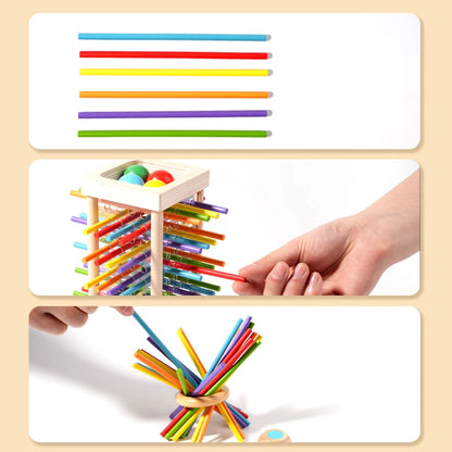 Montessori Tower of Pisa Balance Toy – Fine Motor & Counting Game