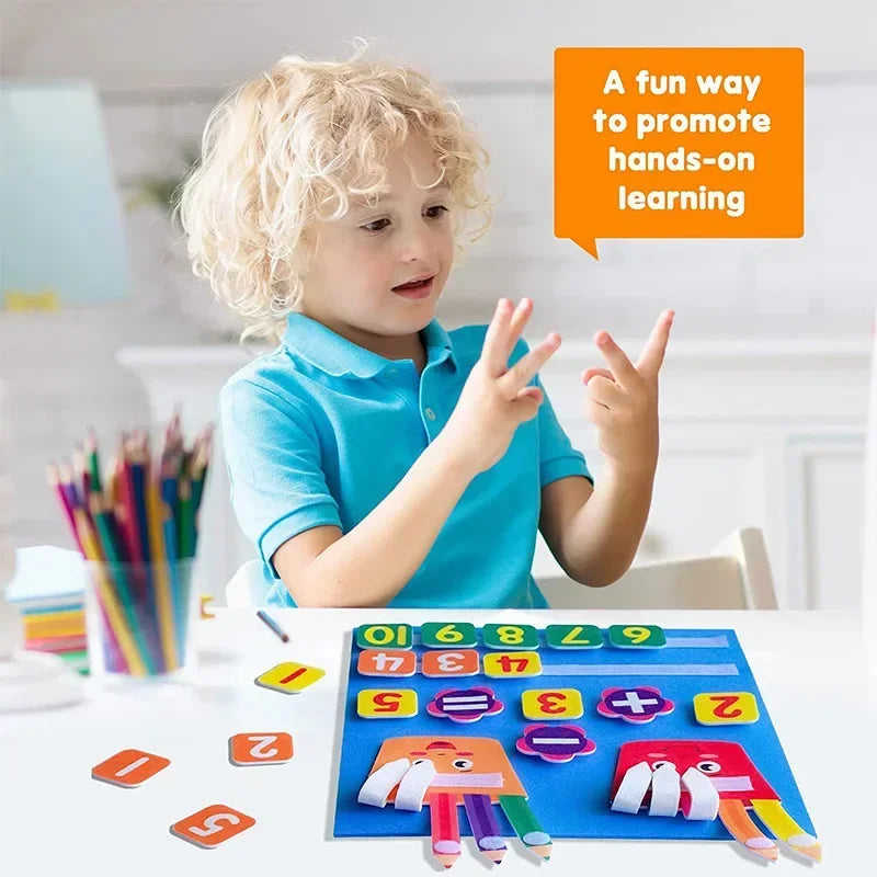 Montessori Felt Finger Counting Toy – Soft Math Learning for Toddlers