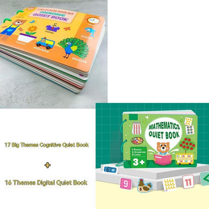 Montessori Quiet Book for Kids – 17 Themes of Cognitive & Digital Learning
