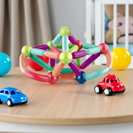 25 Pieces Magnetic Building Blocks Cube Set – STEM Puzzle Toy for Brain Development