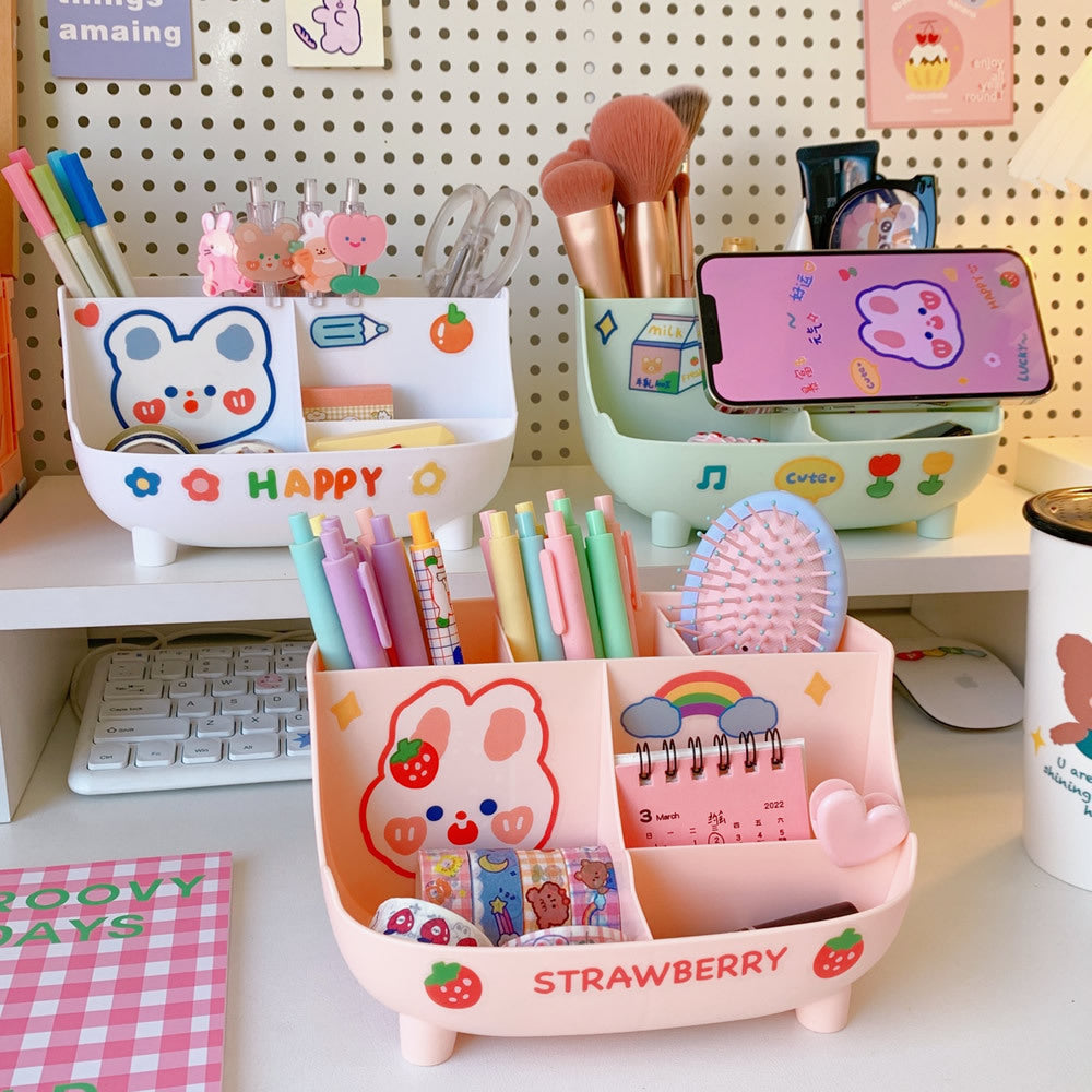 Cute Desktop Pen Holder & Storage Box – Stylish & Practical Desk Organizer